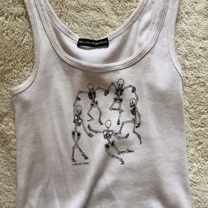 white skeleton tank top